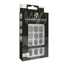 W7 - Glamorous Nails Artificial Nails - Jet Black