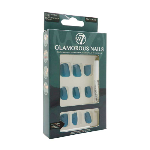 W7 - Glamorous Nails Artificial Nails - Winter Blues