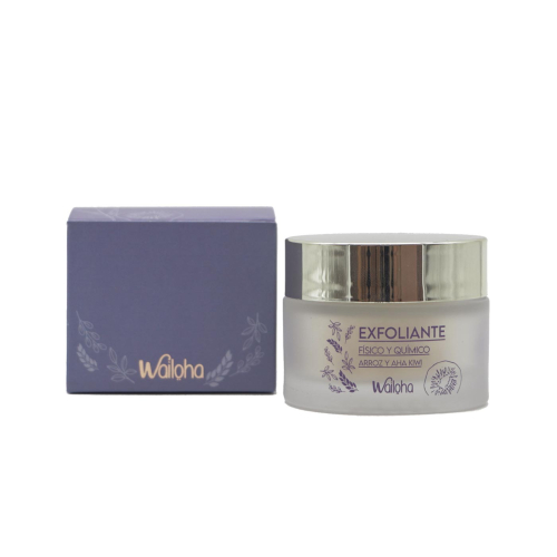 Wailoha - *Colección Calma* - Physical and chemical facial scrub with rice and kiwi AHA