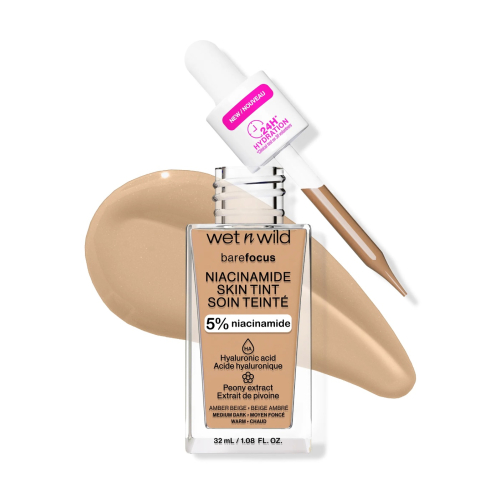 Wet N Wild - Foundation Bare Focus Niacinamide Skin Tint - Amber Beige