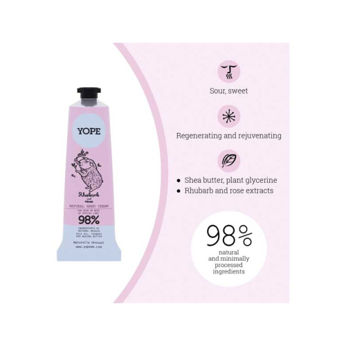 Yope - Rhubarb and Rose Hand Cream