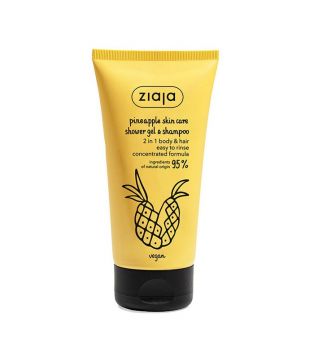 Ziaja - Shower gel and 2 in 1 shampoo with caffeine - Pineapple
