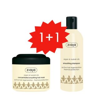 Ziaja - PROMO Set Hair mask Argan & Tsubaki Oils + Shampoo Free