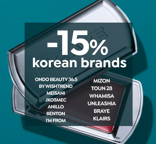 -15% en marcas coreanas seleccionadas